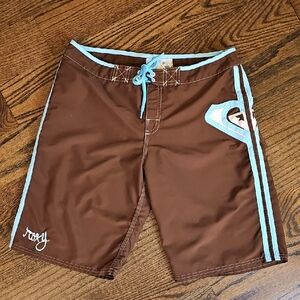 Roxy Brown and Bkue Board Shorts Size 5